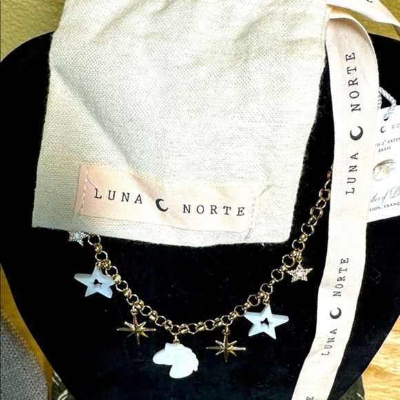 Luna Norte Gold Star and Unicorn Necklace - Picture 3 of 4